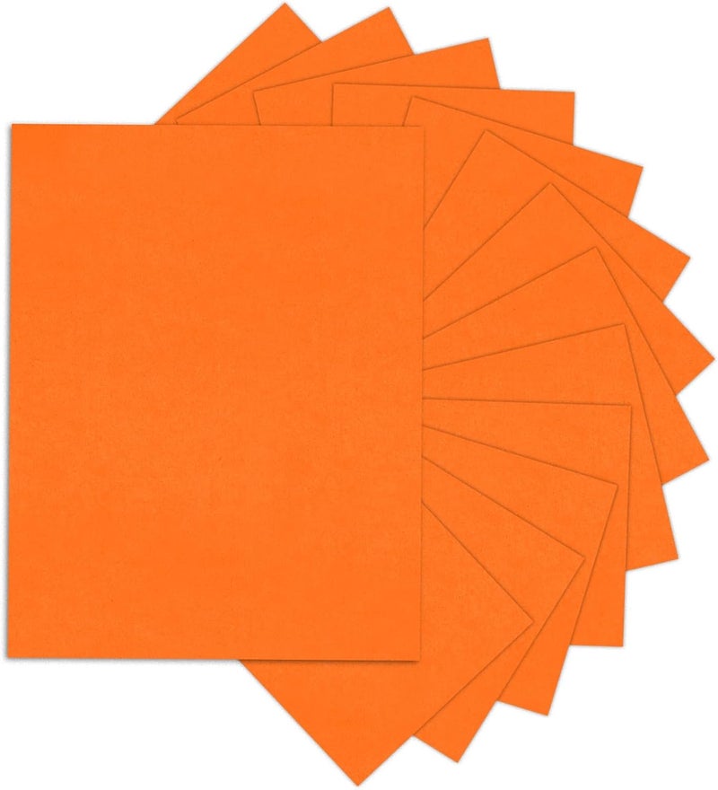 Goefun Orange Cardstock Paper 8.5 x 11 80lb Card Stock, 24 Sheets Orange Construction Paper for Halloween Card Making, Invitations, Menus, DIY Cards - Image 1